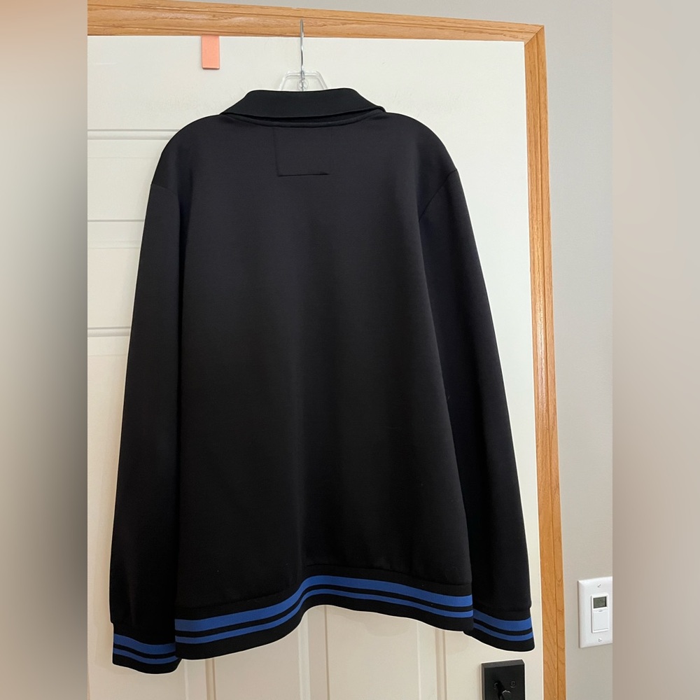 Men’s Strellson black with  blue full zip track performance jacket. Size XL - Picture 2 of 16